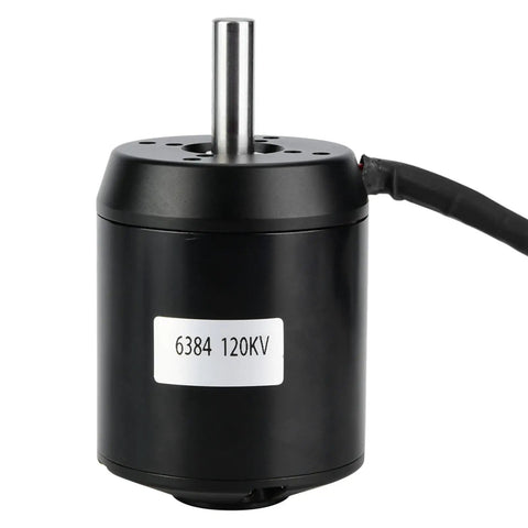 Sensored Hall Element Beefy Brushless Motor 6384 120KV for Electric Skateboard and Scooter, black cylindrical design