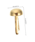 Close-up of a golden tack, 0.8 cm wide, 1.5 cm long, from 100 Piece Decorative Tacks And Miniature Nails For DIY Crafting Go To Fasteners Jewelry Box Projects Paper Clips For Photos Cards And More Durable Wear Resistant Brads For Scrapbooking And Home Decor.