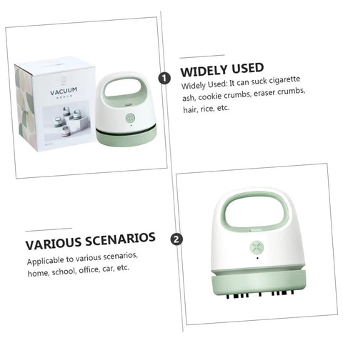 Fuss Free Rechargeable Desktop Vacuum Cleaner That Knocks Dust And Pet Hair To The Curb In Seconds, lightweight design for versatile cleaning.