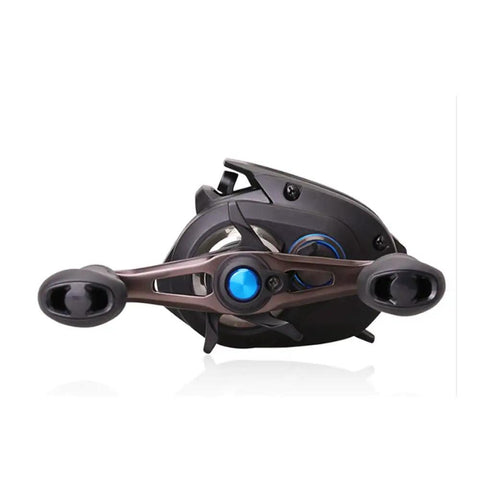 Long Distance Casting Fishing Reel With Electronic Braking System Left Handed Handle Freshwater Outdoor Gear side view