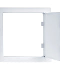 QWORK 10x10 inch white plastic drywall access panel with removable door for plumbing and HVAC