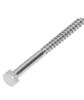 Close-up of Self Tapping Hex Lag Screws, 304 Stainless Steel, Half Thread, A2-70 High Hardness, Built Tough Wood Screws