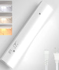 Led Under Cabinet Task Light Plug In 12 Inch Dimmable with 3 color temperatures, brightness control, plug, and switch visible