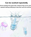 Ultra Soft Silicone Earplugs For Sleeping With Noise Reduction NRR 32 dB Reusable Ear Plugs submerged in water, showcasing washability