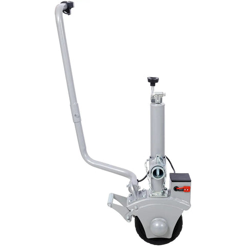Heavy Duty Electric Trailer Dolly With 5000 Lbs Towing Capacity featuring a robust motor and 8-inch rubber tire for maneuverability.