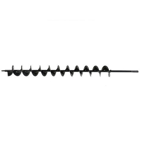2 Inch By 24 Inch Planting Auger Drill Bit For Garden Earth Digging Fits Three Eighths Inch Hex Drive Drills shown horizontally