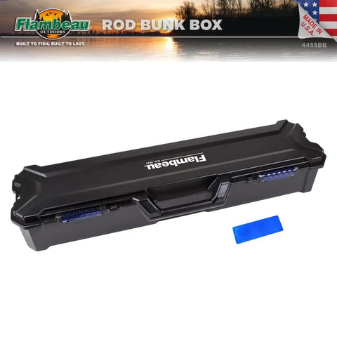 Rod Bunk Box Portable Fishing Rod Storage For Two 65 Ft Rods And Two Smaller Center Rods With Reels Suspended Foam Inserts
