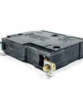 QOB120 Bolt-On 20 Amp 1 Pole Circuit Breaker For 120/240V Systems, 10kA, side view with bolt-on mount