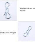 5 Piece Heavy Duty Alloy Steel Cotter Pins Silver Lockfasteners For Industrial Sci Work Replace Old Rusted Parts Strong Corrosion Resistant Clips shown at an angle.