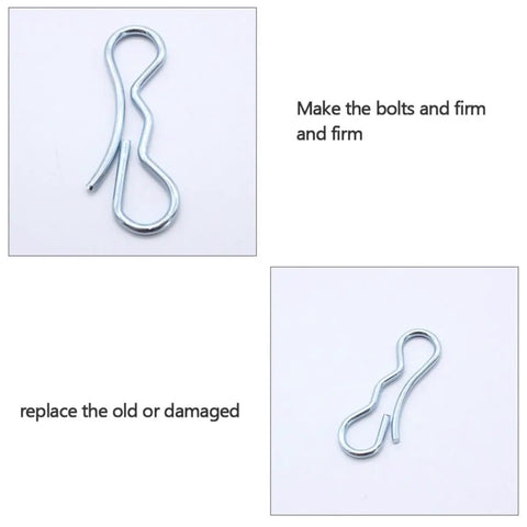 Top Notch 5-Piece Alloy Steel Cotter Pins With Strong Stability And Portable Design, detailed view of silver split pin for securing bolts.