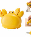 Three In One Handy Crab Shaped Kitchen Tool With Magnetic Bottle Opener, Cutter And Mini Scissors, Yellow multitool in use