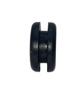 Pack Of Four Rock Solid Rubber Grommets With Five Sixteenths Inch Bore And Three Quarter Outer Profile, side view.