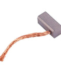 Close-up of a single carbon brush from 100 Pcs J435A Carbon Motor Brushes Replacement Kit For 12 24V Car Fans And Small Electric Motors