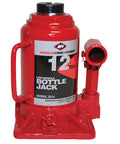 12 Ton Bottle Jack With Short Body Manual Lift For Heavy Duty Auto Work, Centered Pumps And Rams, Heat Treated Pistons