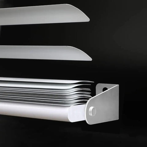 Heavy Duty Metal Blinds Hold Down Brackets Silver Door Bottom Clip Kit With Screws Fits Horizontal Window Shades showing clip and rail detail.