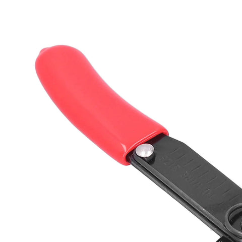 FTVOGUE Wire Stripper Pliers Made Of Durable 45# Steel With Ergonomic PC Plastic Handle For Precise Stripping And Cutting Thick Cables Up To 6mm Square close-up of the red ergonomic grip handle.