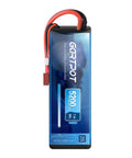 Beefy 5200mAh 2S 7.4V 80C LiPo RC Battery Hard Case with T Plug, 5200mAh capacity, for RC cars, trucks, and drones, blue casing