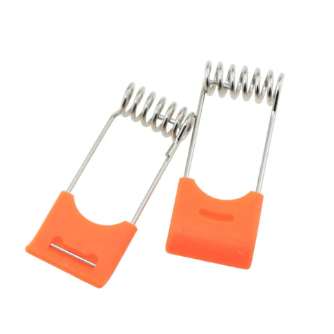 12 Pack Recessed Ceiling Light Accessory Tube Spring Clips Orange Downlight Torsion Springs For LED Downlights Panel Lights And Ceiling Fixtures High Elasticity Carbon Steel Wire With Durable Plastic Handle