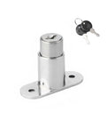 Sleek Silver Zinc Alloy Cam Lock For Cabinets Drawers And Sliding Doors Compact Replacement Hardware With Two Keys