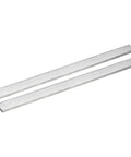 Two uxcell 316L stainless steel flat bars, 1/8 in thick by 25/32 in wide by 12 in long, brushed finish