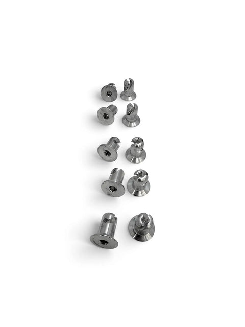 Premium Quarter Turn Quick Release Dzus Toggle Fasteners Featuring Heavy Duty Aluminum Buttons in a set of 10 for auto panels.