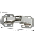Thick Hydraulic Concealed Steel Cabinet Hinges With Screws For Kitchen Cabinets, Half Overlay, Easy Install, Quiet Soft Close