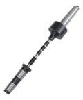 Awesome BildeeMait Woodturning MT2 Pen Mandrel Set With Saver Tailstock Center, showcasing black and stainless steel components for lathe work.