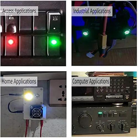 5 Pack 12mm LED Indicator Light Red Waterproof AC DC 12 To 24V Signal Lamp used in various applications
