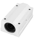 20Mm Linear Motion Ball Bearing Slide Bushing in Silver Tone, 95X55X40Mm body, front view showing 5Mm screw holes and durable metal construction