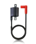 G9 Golf Cart Ignition Coil CDI Box Spark Plug Kit Plug And Play Direct Replacement For 1991 Through 1995 G9AG G9AH G9AJ G9AK G9AM OEM 99999-02368-00 J38-82310-20-00, shown with black coil and red connector.