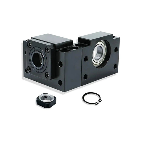 End Bearing Mount For Ball Screw Support BK20 BF20 25mm SFU2505 SFU2510 SFE2525 For Engraver Router Angular Contact High Precision Easy Install Built Tough Mounting Solution