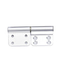 Rotating Concealed Cabinet Hinges 4 Inch Aluminum Door Fittings Silver Black, Flag Type Removable, Heavy Duty 2 Pack For Cabinets