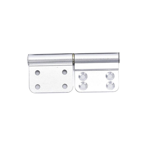 Rotating Concealed Cabinet Hinges 4 Inch Aluminum Door Fittings Silver Black, Flag Type Removable, Heavy Duty 2 Pack For Cabinets