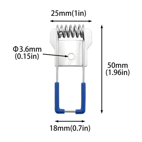 10 Pack Downlight Panel Lamp Spring Clips 18x25mm For LED Recessed Lighting Installations, Heavy Duty Iron Spring Brackets For Easy No Brainer Ceiling Lamp Mounting, 18x25mm iron spring clip