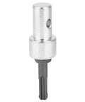 Beefy Heavy Duty Drill To Earth Auger Connector Adapter With Round Shank, Metal Build, showing metal construction and round shank