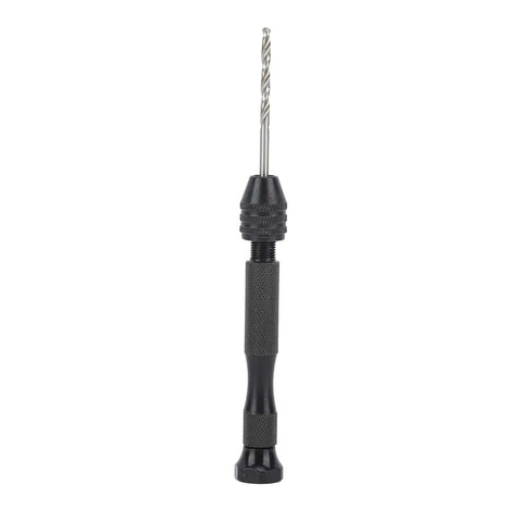 57 Piece Hand Drill Kit With Adjustable Bit Holder And Notched Grip shown with single drill bit attachment.