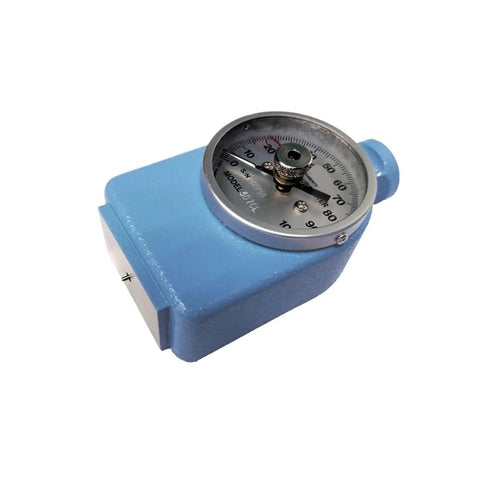 Heavy Duty Type B Hardness Tester For Composite Foam Metals Plus Plastics features a crisp digital gauge with a blue casing.