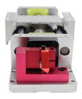 Front view of 100mm Travel Linear Stage Actuator With 1605 Ballscrew Dual Optical Axis Linear Rail Guide