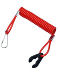 Beefed Up Boat Safety Kill Switch Lanyard Connector For Yamaha Suzuki Honda Tohatsu Hidea Outboards, red nylon rope clip