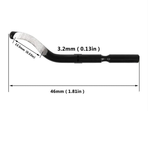 BS1010 Pro Grade Deburring Blades Set, 10 Pcs Burr Trimming Scrapers For Aluminum, Copper, Plastic, PVC, M2 HSS, 40 Degree Edge, 63RC Hardness, 46mm By 3.2mm, Sharp Cut For Smoothing Machined Surfaces