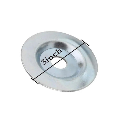 Ready To Roll Stainless Steel Bench Grinder Arbor Washer And Flange Set Fits Classic 5/8 Inch Spindle With Durable Non Slip Bowl Design To Lock In Wire Brushes Or Buffing Pads Killer Performance, 3-inch stainless steel washer.