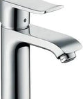 Metris Bathroom Faucet With Pop Up Drain For One Hole Sink Vanity Single Handle Chrome Finish EcoRight Water Saving Design