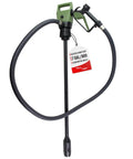 Kick Serious Fluid Around With This Heavy Duty Electric Drum Pump Made For 55 Gallon Barrels Pushing A Zippy 7.6 Gpm Flow Rate Through A Bulletproof 2 Inch Npt Bung Connector It Swallows Def Diesel Water And Agri Chemicals Swiftly Daily, electric drum pump with a nozzle and hose.