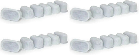 Real Deal Water And Coffee Filter Pack Of 24 Compatible With Ge G7CDABSSTSS C7CDAAS3PD3 arranged in rows, gray filters for clean taste.