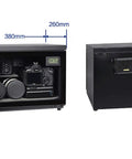 Top Rated Digital Camera Gear Dry Box Cabinet With Lcd Screen, 21L capacity, black storage cabinet for lens protection.