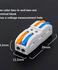 20 Pcs Lever Wire Connectors Push In Splice Block 2 In 2 Out Nylon PA66 Shell Tin Copper Conductors Safe Durable Electrical Terminal