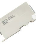 Back view of ZB90790 Data Line Surge Protector For Industrial Equipment with model and serial number showing on beige case.