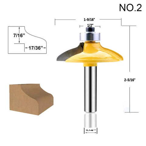 Pro Grade Four Piece Woodworking Edging Router Bit Set With Quarter Inch Shanks For Door And Drawer Fronts Carbide Cutter Bits