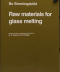 Cover of Glass Melting Raw Materials Handbook, Revised Edition: A Practical Guide in English and Swedish, brown background