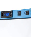 Heavy Duty Upright Vaccine Freezer With 14.83 Cubic Feet Storage For Medical Pharmacy Labs featuring digital control panel displaying temperature.